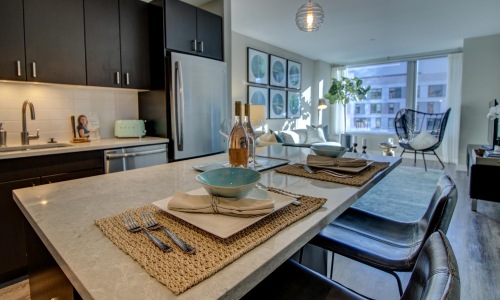 kitchen island with chairs