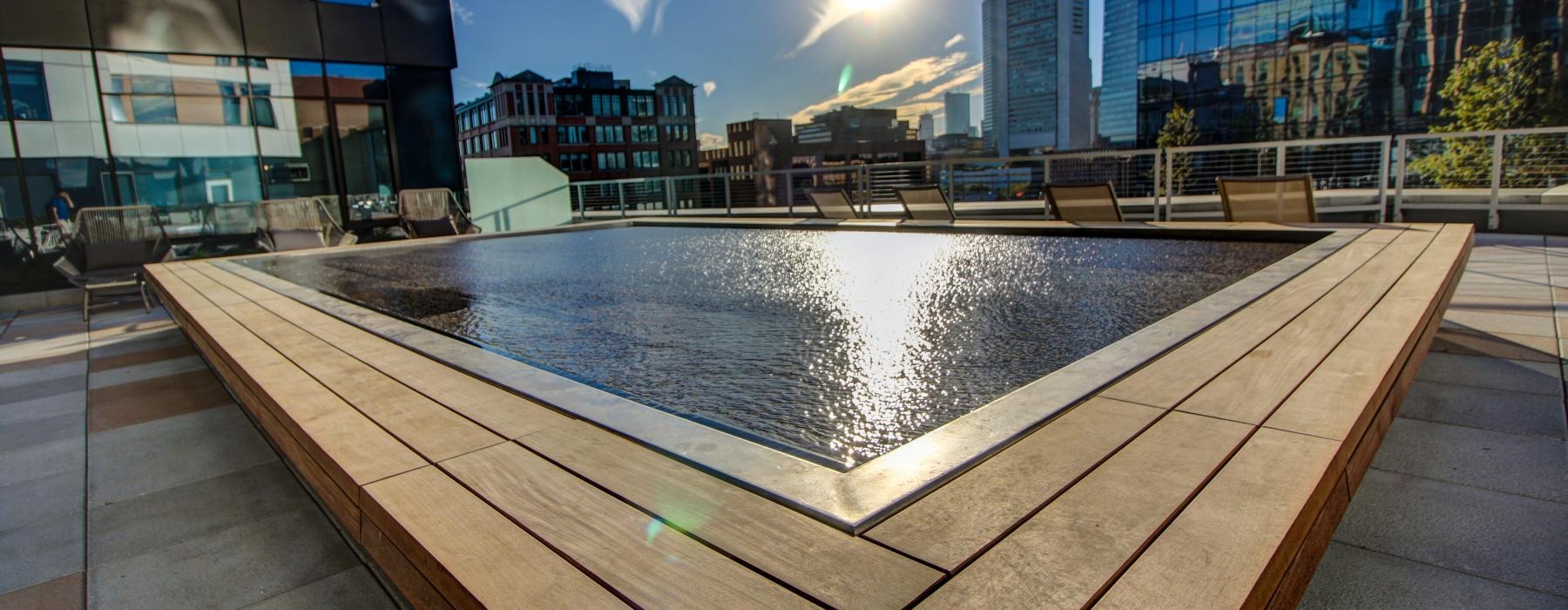 reflecting pool on rooftop